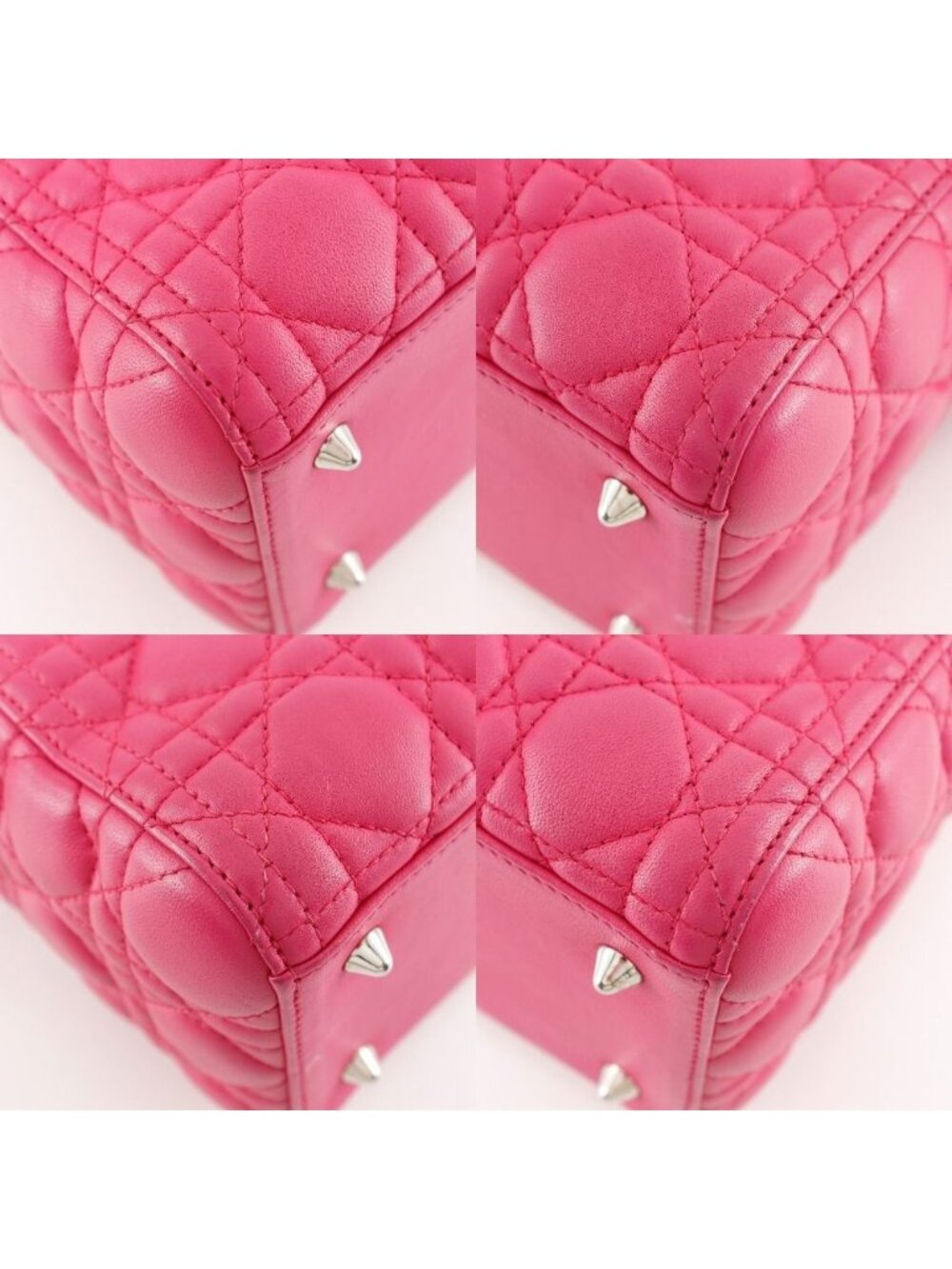 Dior Christian Cannage 2-Way Shoulder Leather Fuchsia - Picture 4 of 10